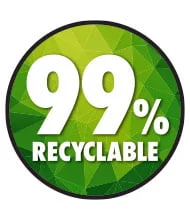 Trojan batteries 99% recyclable sign